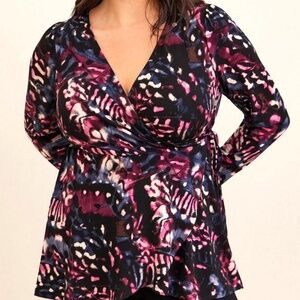 Torrid Studio Knit Surplice Wrap Top Size 3X